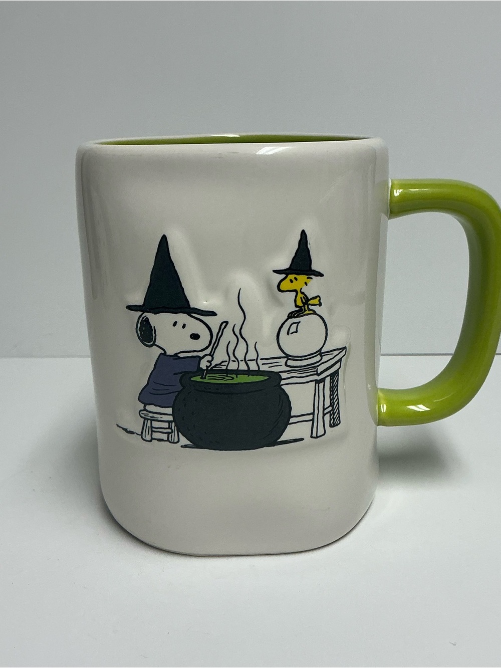 Rae Dunn Peanuts Halloween Mug -Snoopy & Woodstock with Witch's Cauldron